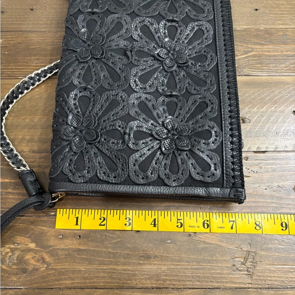 Brighton Elaine Floral Handbag Clutch with Braided Shoulder Strap